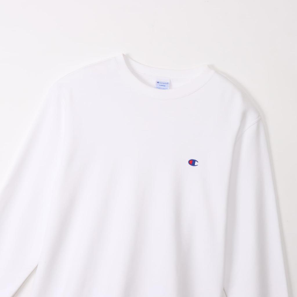 Champion Basic Long Sleeve Crew Neck Large Made In USA with Embroidered Men's Sweatshirt, Size, Cotton, Logo, C3-Y035L-010-3L