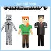 Minecraft Детский Прочный Полиэстер Костюм Алекса Косплей Игровой Сценический Костюм Для Хэллоуина Рождества Реквизит