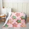 Black Santa Claus Fleece Throw Blanket Queen Kids Christmas Flannel Blanket Plush Fuzzy Xmas African American for Bed Couch