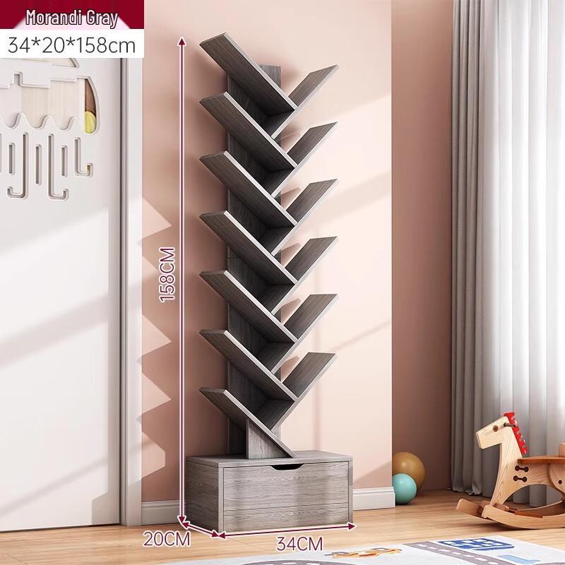 miflame Tree Branch Corner Bookshelf