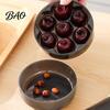 Lightweight Food Storage Container 7 Hole Cherry Pitter, Multifunctional Fruit Coring Tool for Leak Proof Reusable Olive, Manual Press Remover,