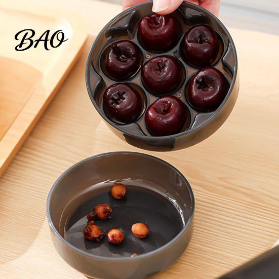 Lightweight Food Storage Container 7 Hole Cherry Pitter, Multifunctional Fruit Coring Tool for Leak Proof Reusable Olive, Manual Press Remover,