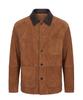 PINBLACK Unisex French Goat Suede Leather Collar Work Jacket