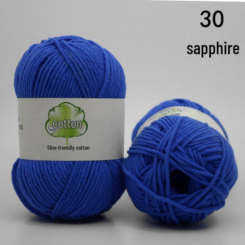 Пряжа из гребенного 5-слойного молочного хлопка для вязания и вязания крючком своими руками - Набор материалов средней толщины для шарфа и пледа