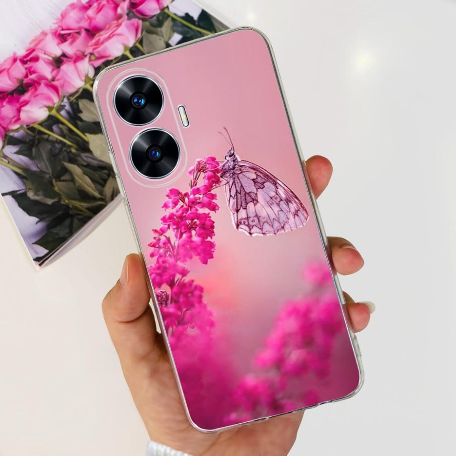 For Realme C55 4G Case RMX3710 Colorful Painted Cover Soft Slim Fundas Phone Case For Realme C55 C55 RealmeC55 Back Cover Bumper