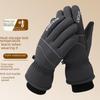 Men's Cold-Proof Thick Velvet Windproof Touchscreen Ski & Motorcycle Gloves for Winter Outdoor Activities