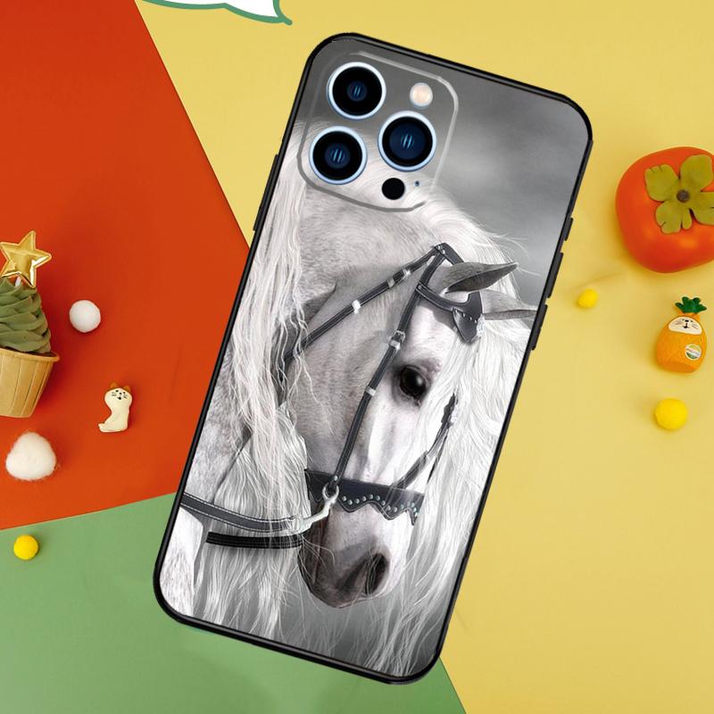 Чехол для телефона с эскизом лошади для iPhone 17 Pro Max 16 15 14 13 12 11 Pro Max Plus 12 13 Mini 16e 17 Air Cover