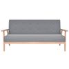 Vidaxl Sofa 3-Osobowa, Tapicerowana Tkaniną, Jasnoszara
