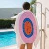 Minimalist abstract sun printed beach towel - soft ultra-fine fiber, quick drying, oversized beach outfit, beach,