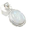 Natural Moonstone Gemstone 925 Sterling Silver Jewelry Pendant 1.97" Y8v12