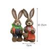 2 штуки Соломенные фигурки пасхального кролика, украшение, высота 35 см, яркие и милые, реалистичные, праздничные подарки, изысканное мастерство