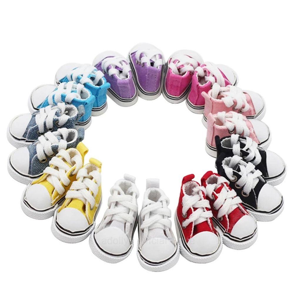 Toy 5cm Casual Shoes Mini Shoes 1/6 Dolls Doll Sneakers Doll Canvas Shoes Doll Shoes BJD Doll Shoes