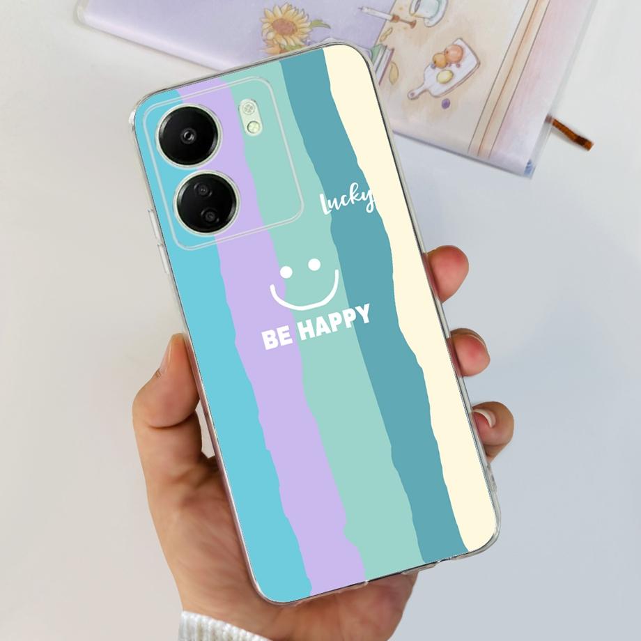 Для Xiaomi Poco C65 Чехол для PocoC65 Силиконовый Funda Para Capa Coque Мягкие чехлы для телефона Задняя крышка Мраморный цветочный узор Ударопрочный