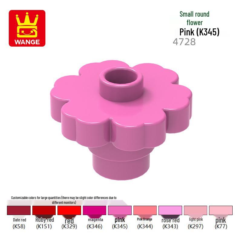 Wange Small Particle Compatible Building Blocks Set - Flower Assembly (4728/4727/15469w)