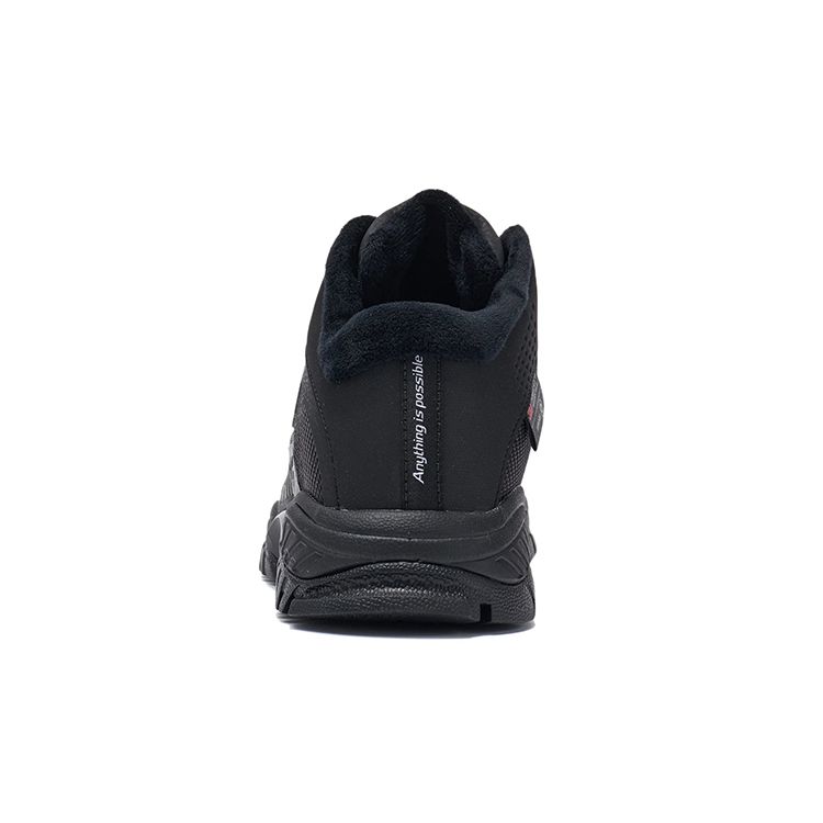 Кроссовки Li Ning Baha Tiger Lite Fleece Trendy Shock Absorbing Non-Slip Wear Resistance warm Reflective Mid Top Women s sneakers Black AGLR132-3