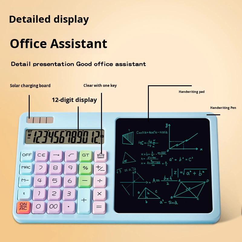 High-Looking Plastic Multi-Functional Handwriting Calculator Tablet Dual-Power Supply Portable Device Model CYP-2208 Private