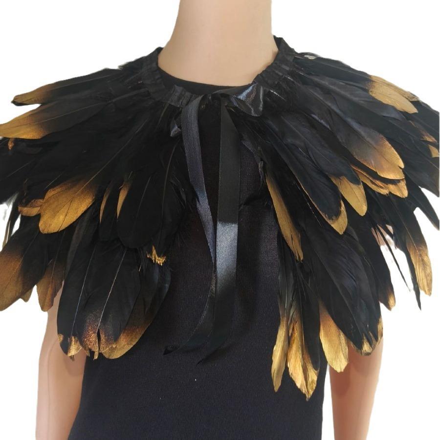 [7345] Перьевая шаль, Хэллоуин Перо Наряд Поддельный воротник Костюм в готическом стиле