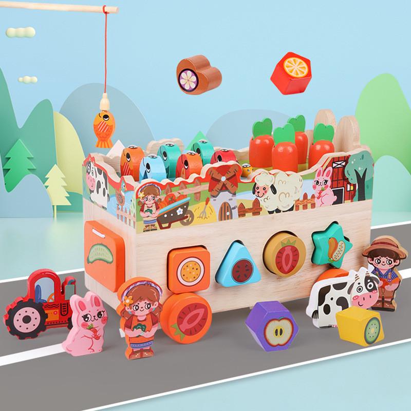 Themed Farm Animal Wooden Brain Teaser Puzzle For Preschool Educational Games