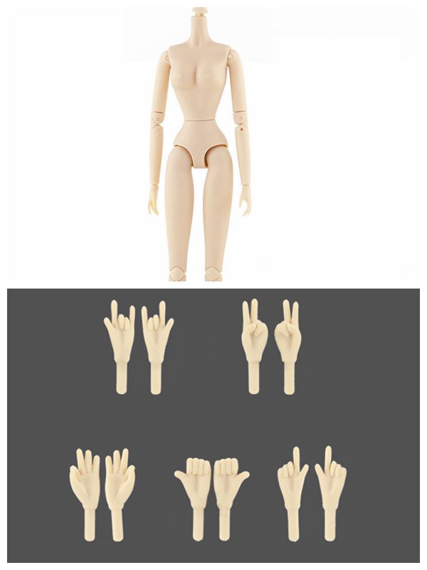 Высокое качество 1/6 аксессуары для кукол BJD, 28 шарниров для куклы 11,5 дюймов, подвижное обнаженное тело куклы телесного цвета и 5 пар сменных рук куклы