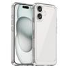 WANLONFENG MF Series for iPhone 16 Case TPU+Acrylic Clear Phone Cover with Tempered Glass Film