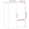 VidaXL Armoire murale chêne artisanal 69,5x34x90 cm bois d'ingénierie 857463