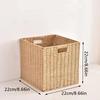 1PC Imitation Rattan Storage Basket Foldable Dirty Clothes Underwear Storage Basket Square Toy Snack Basket Home Organizer