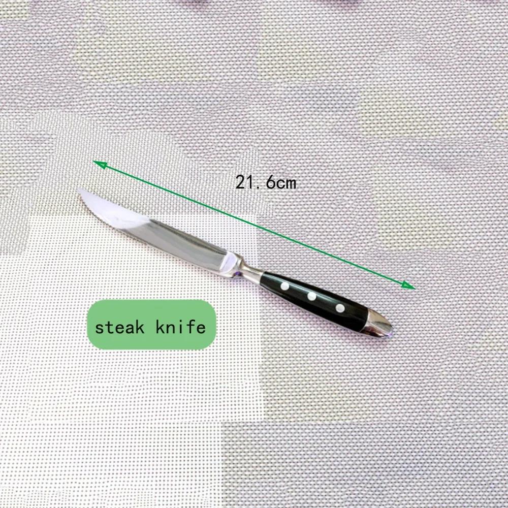Steel Western Food Tableware Set Three Nails Knife, Fork and Spoon Practical Bakelite Black Handle Stainless Knife