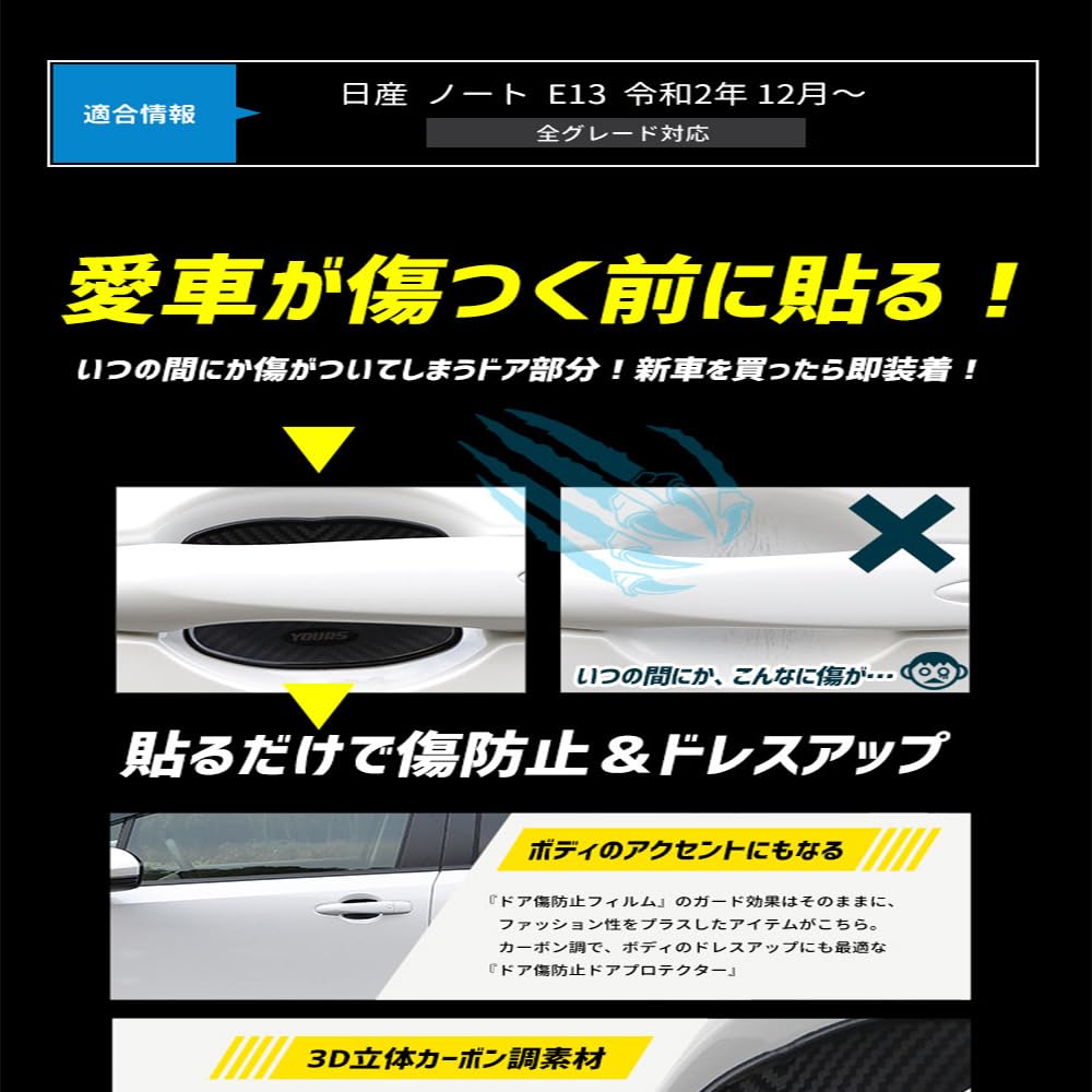 YOURS E13 Note Эксклюзивный набор защитных накладок на двери от царапин
