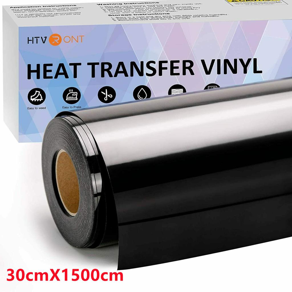 Htvront 12"X50 Фут/30X1500 См ПУ Винил для Термопереноса Рулон для Футболки Термопресс Винил Ремесло Приклеивание Утюгом Сделай Сам Пленка HTV Печать Одежды