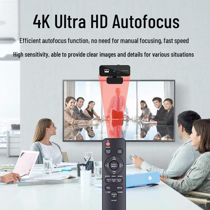 4K USB веб-камера с микрофоном для онлайн-занятий и прямых трансляций (Драйвер-Без)