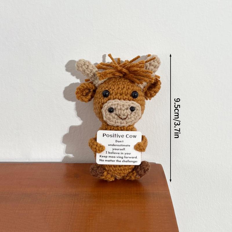 Crochet Ornament Crochet Positive Animals Office Desk Accessorie Crochet Figurine Kindergarten Birthday Children'S Day Gift
