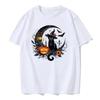 Jack Lanterns Women Ghost Pumpkin Bat Skeleton Print Round Neck Pullovers Cotton Shirt Graphic T Shirts Yk Top Harajuku Tops