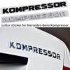 3D ABS Kompressor Logo Letters For C E SLK 230 200 C230 C180 C200 Car Trunk Emblem Kompressor Sticker Accessories