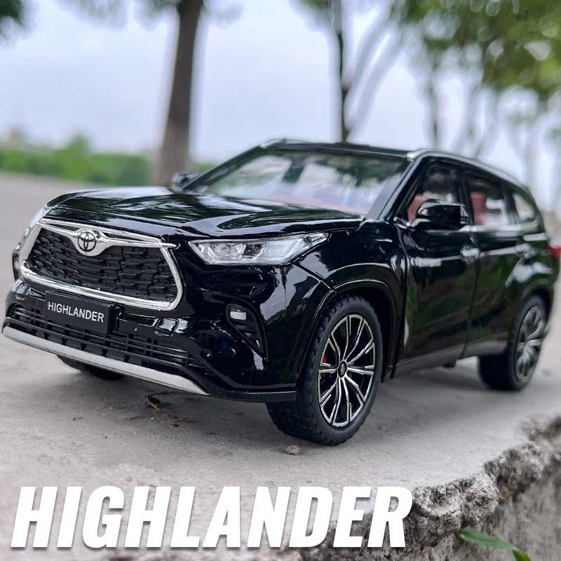 RE021:24 Toyota Highlander Внедорожник Сплав Модель Автомобиля Литье под Давлением и Игрушка Металл Внедорожные Транспортные Средства Модель Автомобиля Высокая Симуляция Коллекция Подарки для Детей