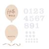 Baby Wooden Balloon Milestone Cards Exquisite Workmanship 1Set Newborn Shooting Props for Baby Growth Memory Keeping