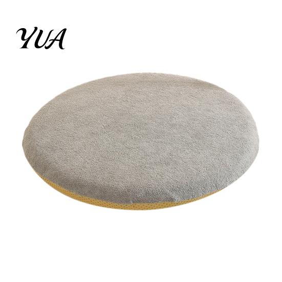 Teddy Velvet Seat Cushion Memory Foam Chair Pad, Dining with Ties, Anti-slip Bottom, Washable Strap Fixed Cover, Soft Thick Warm Pad for Office Autumn