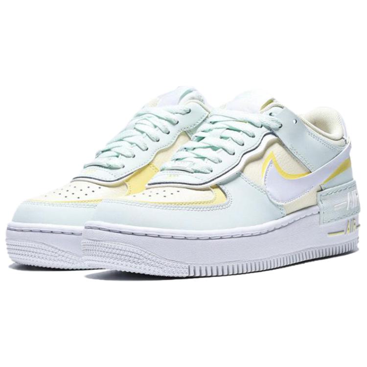 Nike Кроссовки Air Force 1 Shadow Low top для скейтбординга Женские Желтый Белый Зеленый DZ1847-301