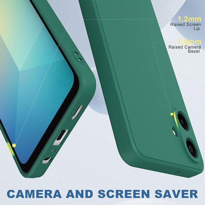 Coque de Protection - BOOLING - pour Samsung Galaxy A07 - Silicone Souple Slim Anti-Rayures Vert Nuit