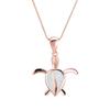 Wish European and American style rose gold single turtle Opal pendant necklace simple cartoon collarbone chain