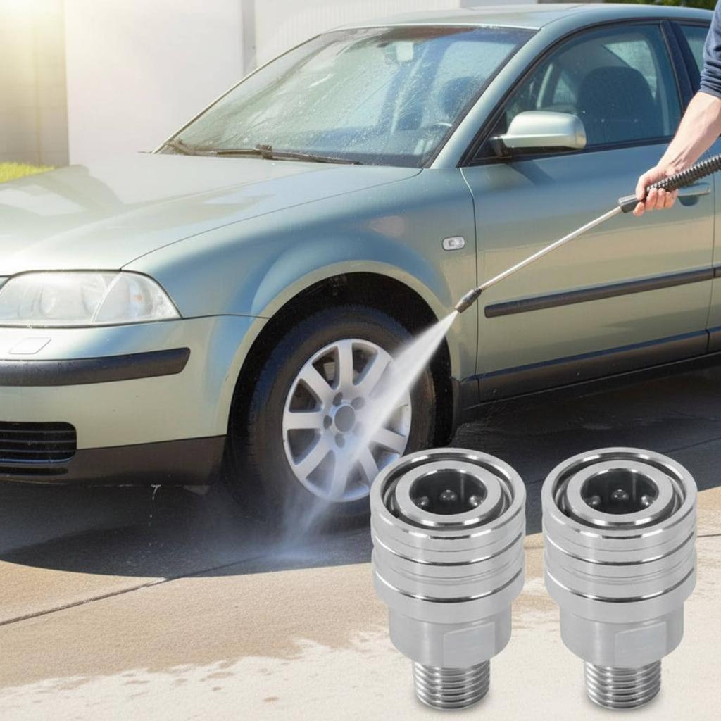 1/4 Inch NPT Quick Connect Set Rust-Resistant Stainless Steel Pressure Washer Fittings 1/4 Inch NPT Connector