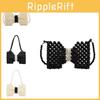 Chic Mini Black And White Pearl Handbag For Kids With Cute Bow Design And Lightweight Features