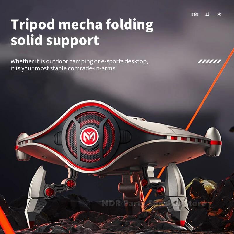 Меха Bluetooth-колонки TWS Esports Аудио Настольный Сабвуфер 15 Вт Беспроводная Быстрая Зарядка RGB Атмосферная Подсветка для Подарка Мальчику