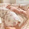 Super Soft Quilt Cover Four-piece Dormitory Bed Sheet Three-piece Washed Cotton Double-layer Yarn