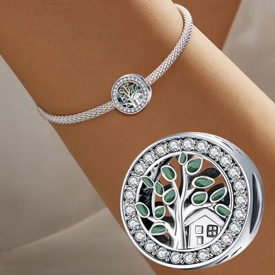 Круглые бусины-цветы из серебра 925 пробы для изготовления ювелирных изделий своими руками Высококачественные изящные бусины Подходят для браслета, ожерелья, шармов Подарок Персонализированный дизайн