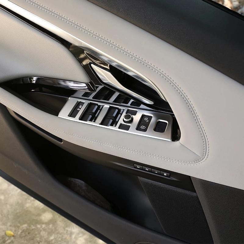 Для Land Rover Range Rover Evoque, переключатель подъема окна автомобиля, панель, накладка, рамка, ABS, углеродное волокно, авто интерьер