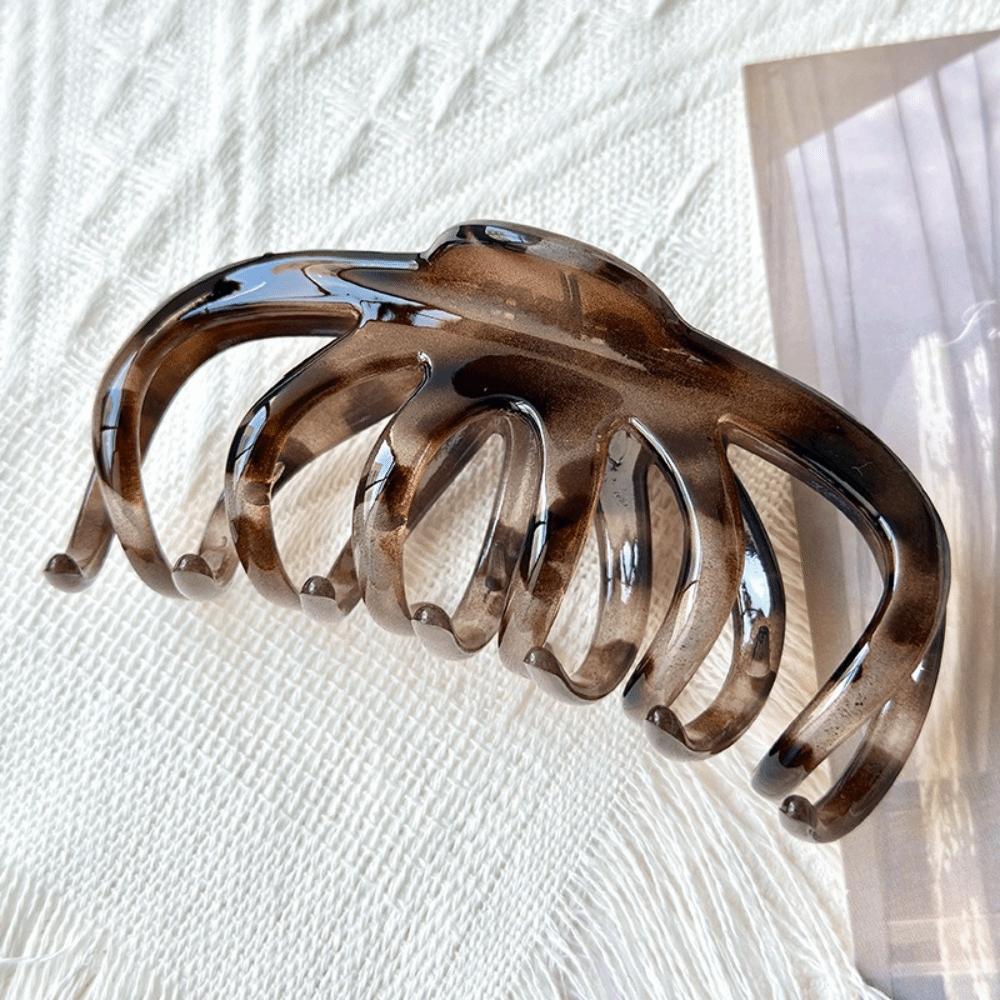 Strong Grip Leopard Print Clip French Elegance Tortoiseshell Hair Clip Claw Clips Office