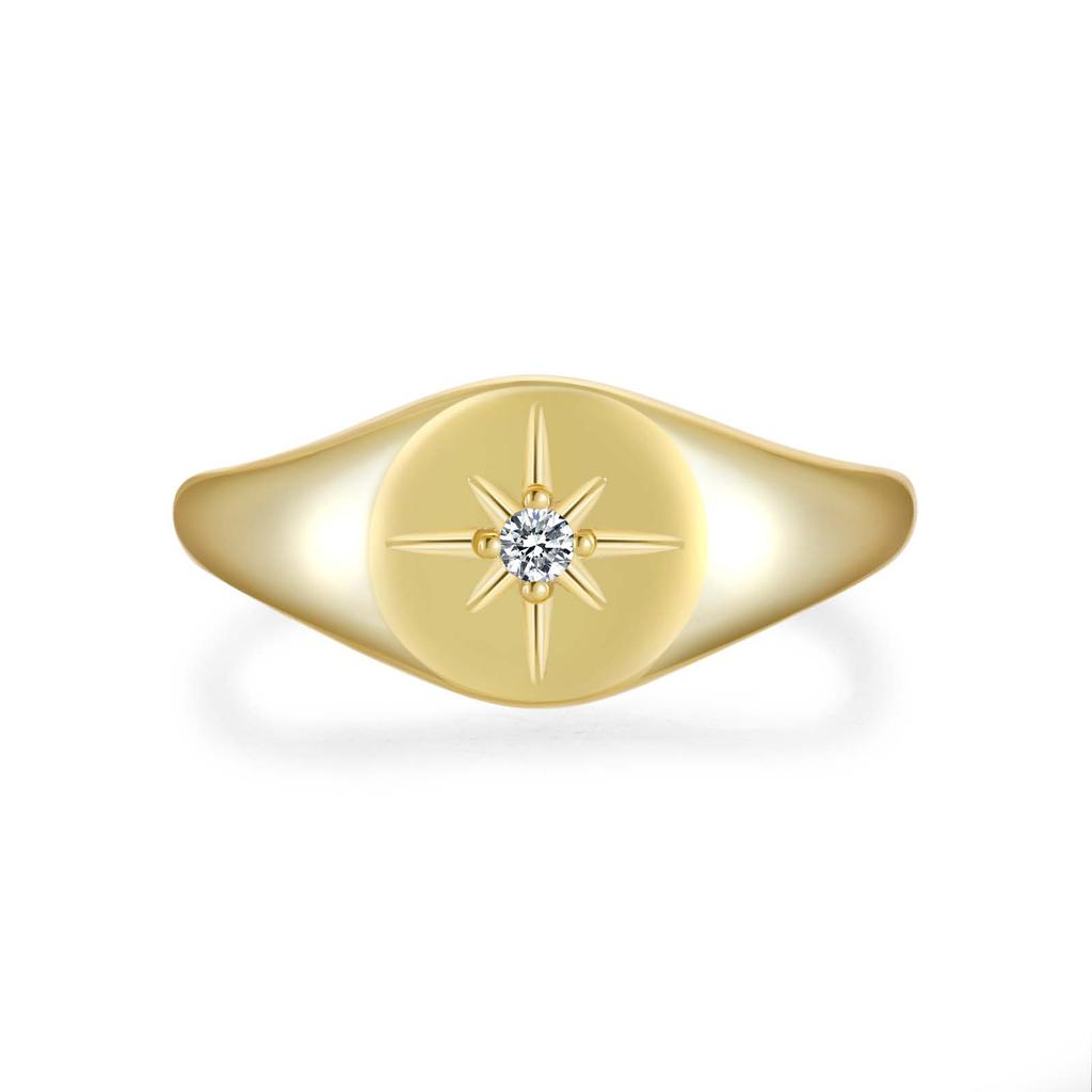 ANDYWEN Стерлингового Серебра 925 пробы, Золотая Звезда, Циркон, блестящее круглое толстое кольцо для женщин в стиле рок-панк, модные ювелирные изделия, подарок