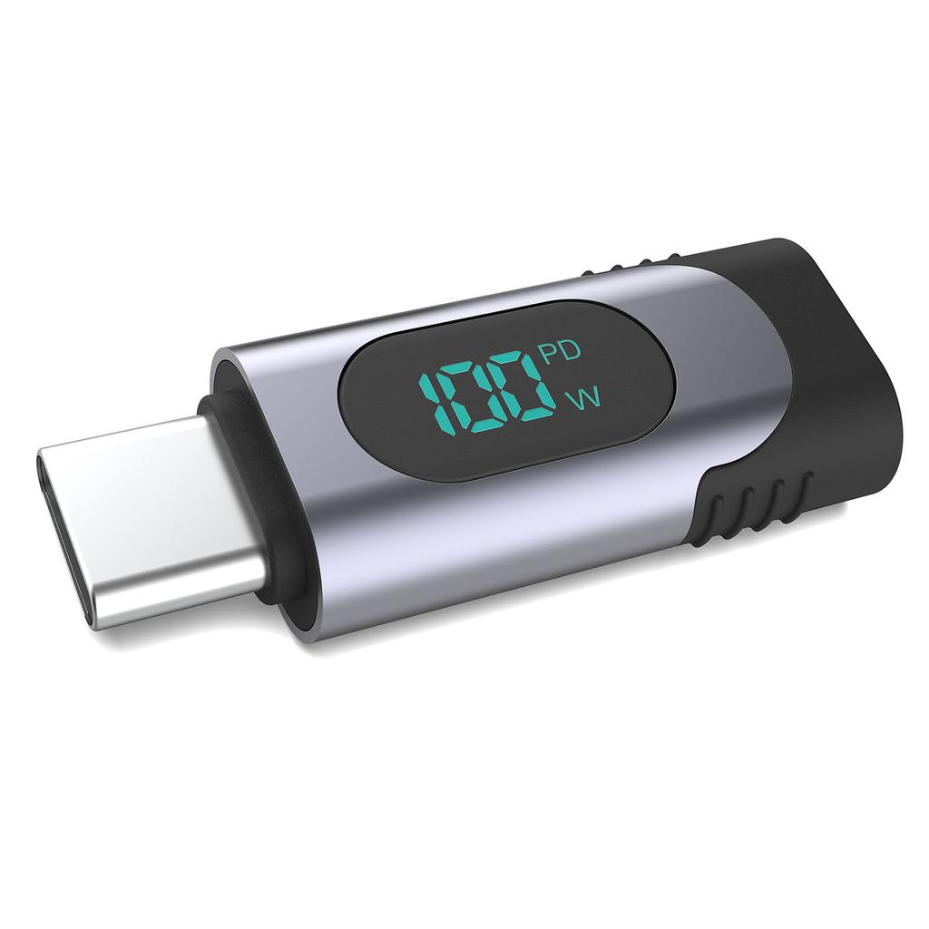 LED Display USB C Extenders Adapter 100W Fast Charging 480Mbps Data Transfer Support for Smartphones, Tablets, Laptops