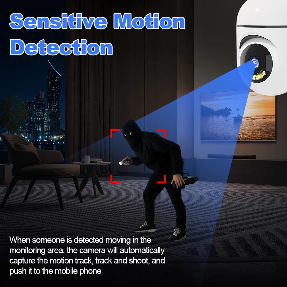 Popular Wireless WiFi HD Night Vision Smart Bulb Camera with Mobile Remote Monitoring