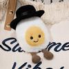 Fun Boiled Egg Plush Toy Cute Smile Egg Groom and Bride Creative Gift Bag Pendant
